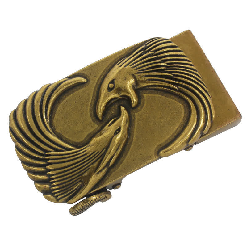 Men's DIY Double Eagles Automatic Buckle Leather Belt - image 1