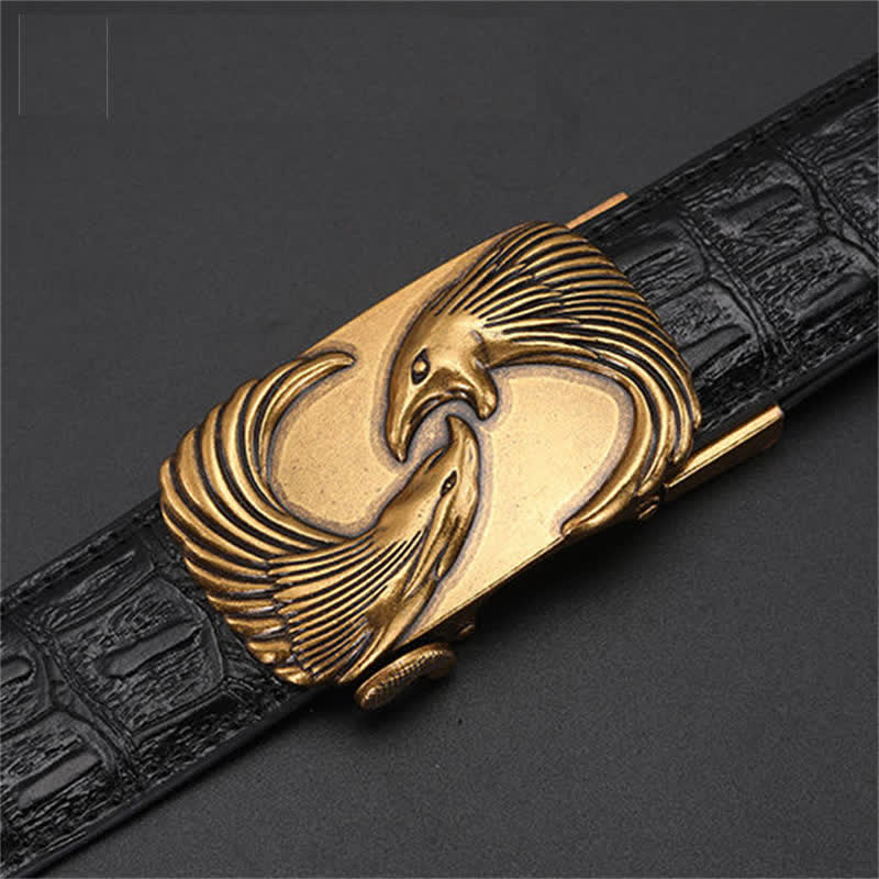 Men's DIY Double Eagles Automatic Buckle Leather Belt - Double Eagles - Without Belt - image 0
