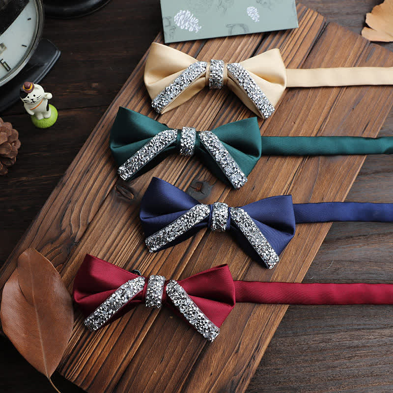 Men's Sparkling Rhinestone Wedding Bow Tie - image 0
