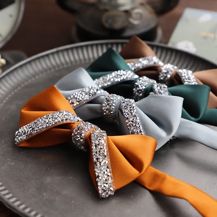 Men's Sparkling Rhinestone Wedding Bow Tie - image 4
