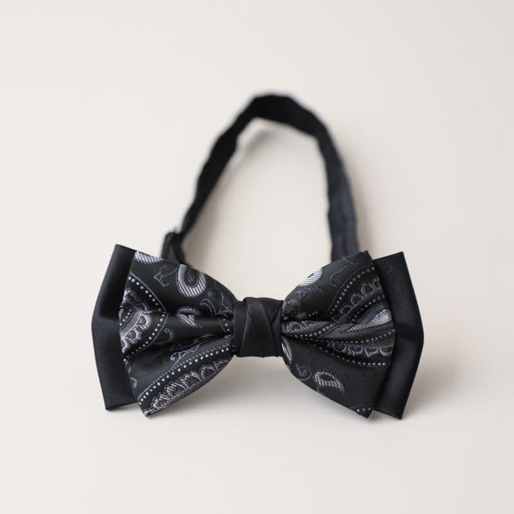 Men's Personality Paisley Double Layered Bow Tie - Style #5 - image 9