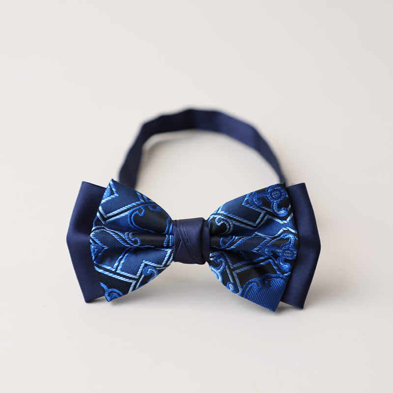 Men's Personality Paisley Double Layered Bow Tie - Style #6 - image 10