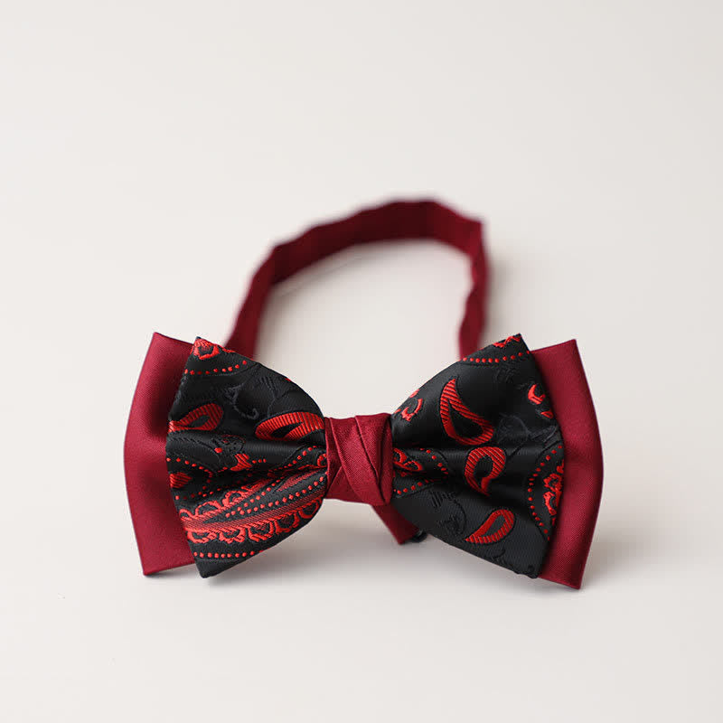 Men's Personality Paisley Double Layered Bow Tie - Style #1 - image 1