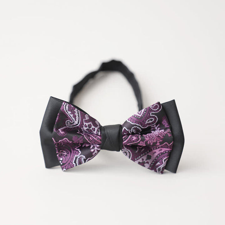 Men's Personality Paisley Double Layered Bow Tie - Style #3 - image 7