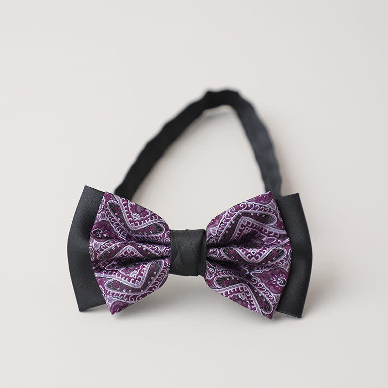 Men's Personality Paisley Double Layered Bow Tie - Style #9 - image 13