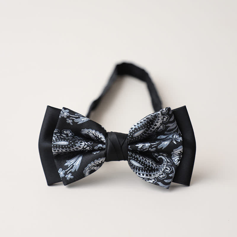 Men's Personality Paisley Double Layered Bow Tie - Style #2 - image 5
