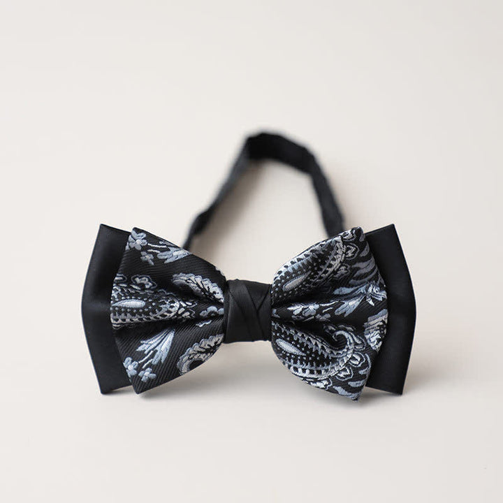 Men's Personality Paisley Double Layered Bow Tie - Style #2 - image 5