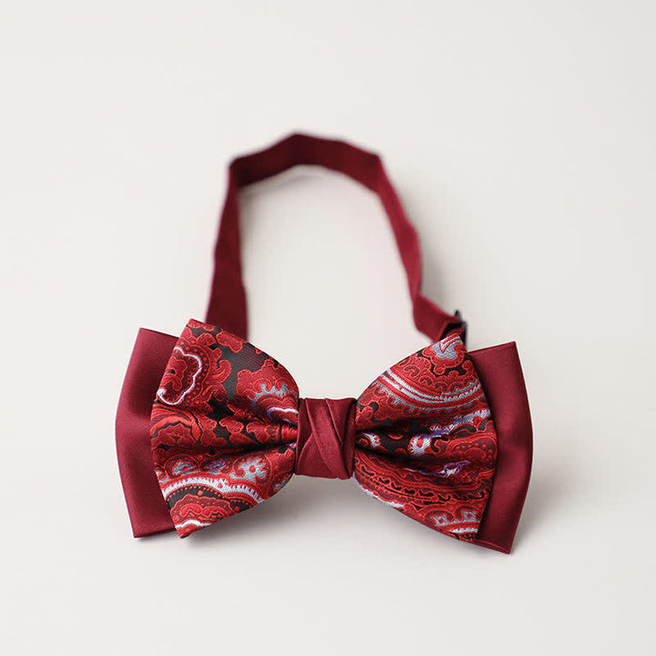 Men's Personality Paisley Double Layered Bow Tie - Style #10 - image 14