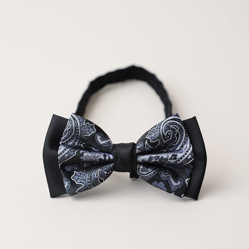 Men's Personality Paisley Double Layered Bow Tie - Style #11 - image 15
