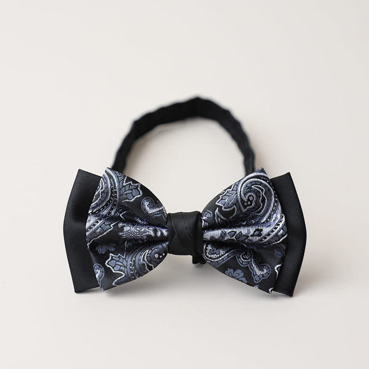 Men's Personality Paisley Double Layered Bow Tie - Style #11 - image 15