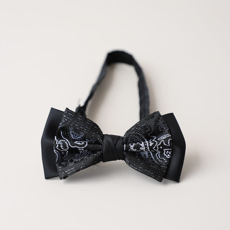 Men's Personality Paisley Double Layered Bow Tie - Style #8 - image 12