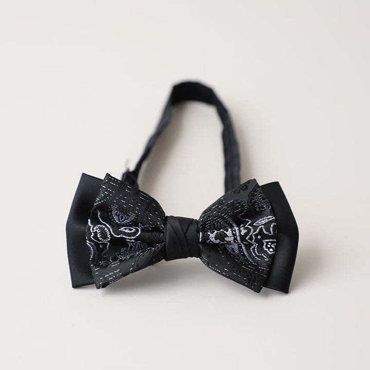 Men's Personality Paisley Double Layered Bow Tie - Style #8 - image 12