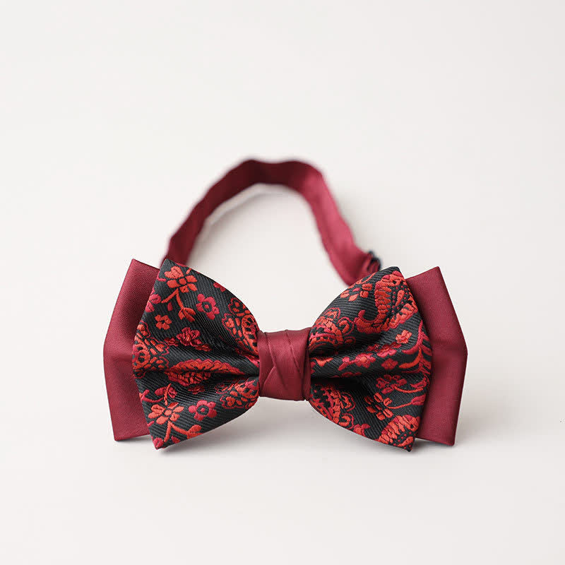 Men's Personality Paisley Double Layered Bow Tie - Style #13 - image 17