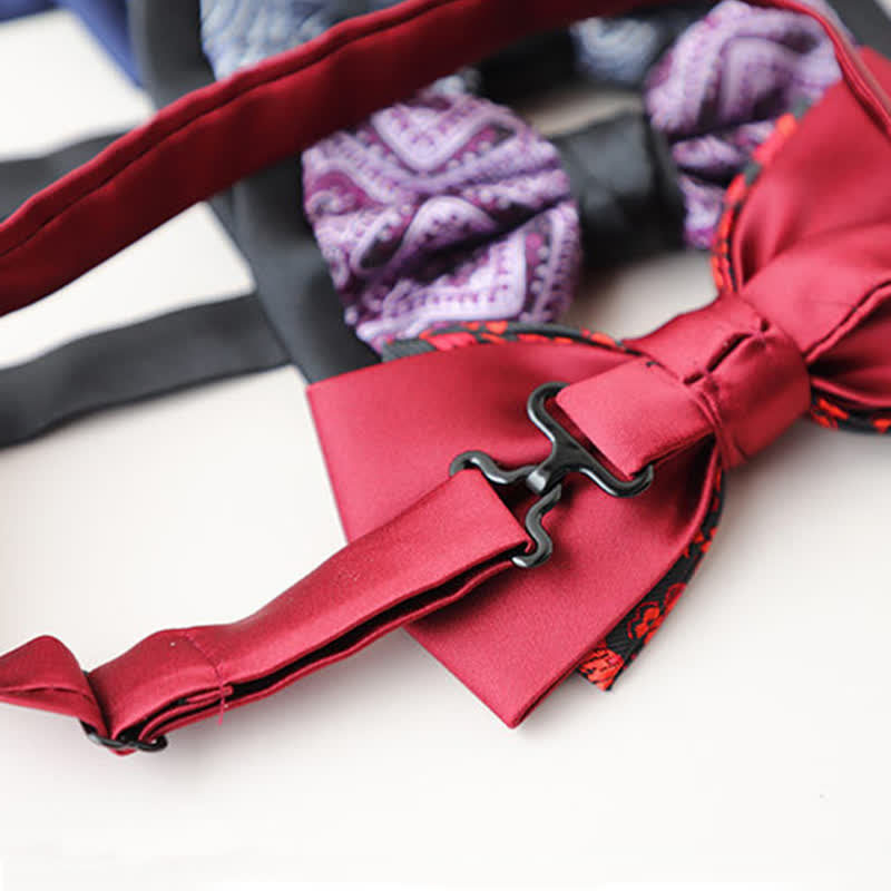 Men's Personality Paisley Double Layered Bow Tie - image 4