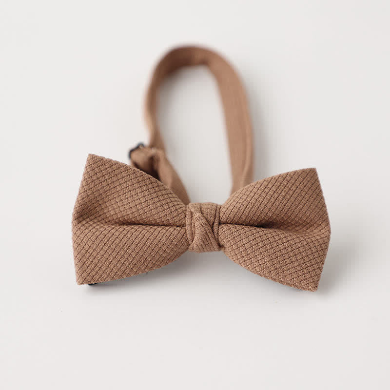 Men's Morandi Theme Solid Color Bow Tie - BurlyWood - image 8