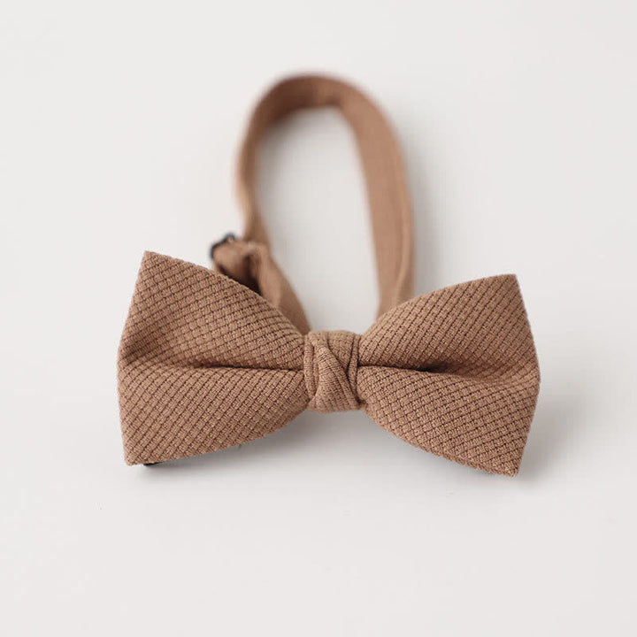 Men's Morandi Theme Solid Color Bow Tie - BurlyWood - image 8