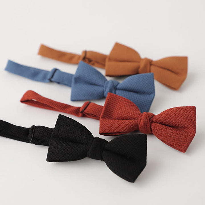 Men's Morandi Theme Solid Color Bow Tie - image 3