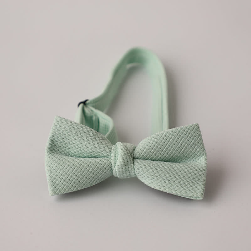 Men's Morandi Theme Solid Color Bow Tie - PaleGreen - image 14
