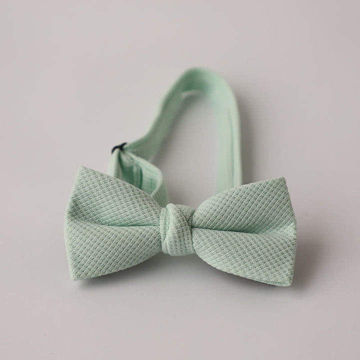 Men's Morandi Theme Solid Color Bow Tie - PaleGreen - image 14