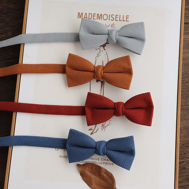 Men's Morandi Theme Solid Color Bow Tie - image 0