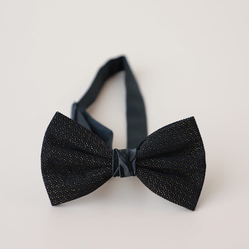 Men's Sweet Candy Color Two Tone Bow Tie - Black - image 3