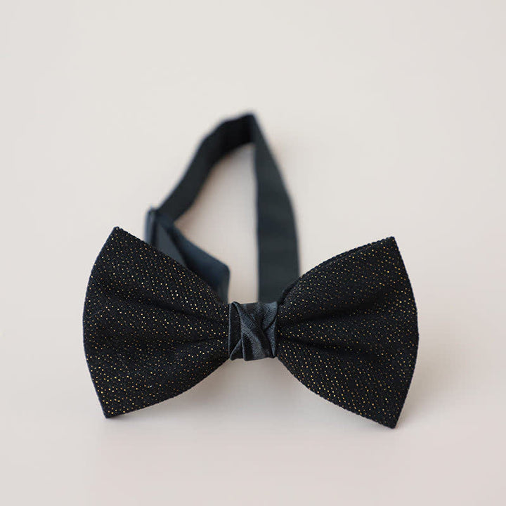 Men's Sweet Candy Color Two Tone Bow Tie - Black - image 3