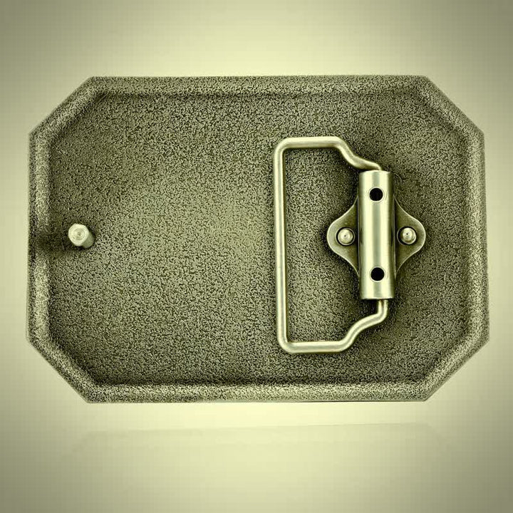 Men's DIY Simple Longhorn Bull Head Buckle Leather Belt - image 4