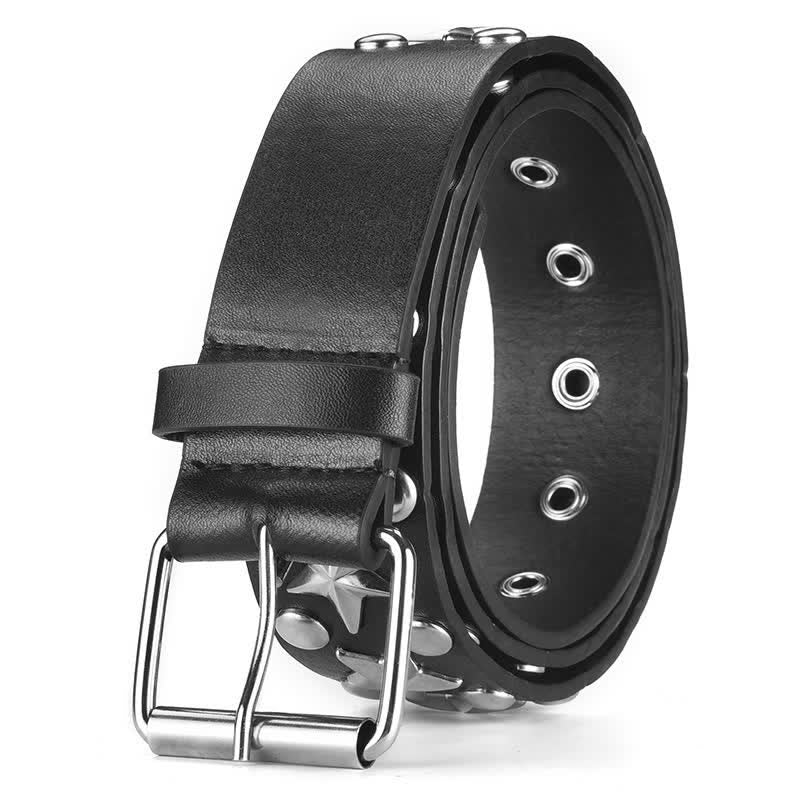Punk Studded Rock Star Rivet Leather Belt - image 4