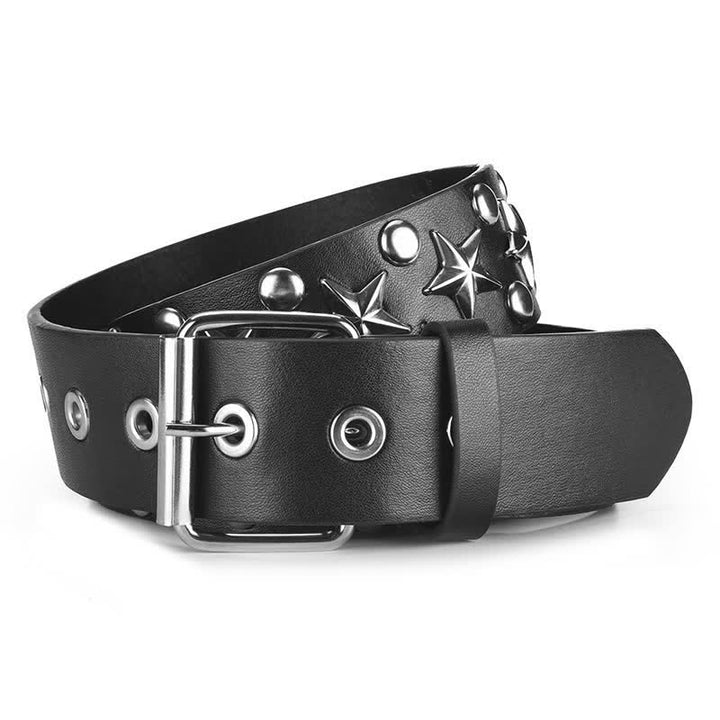 Punk Studded Rock Star Rivet Leather Belt - image 3