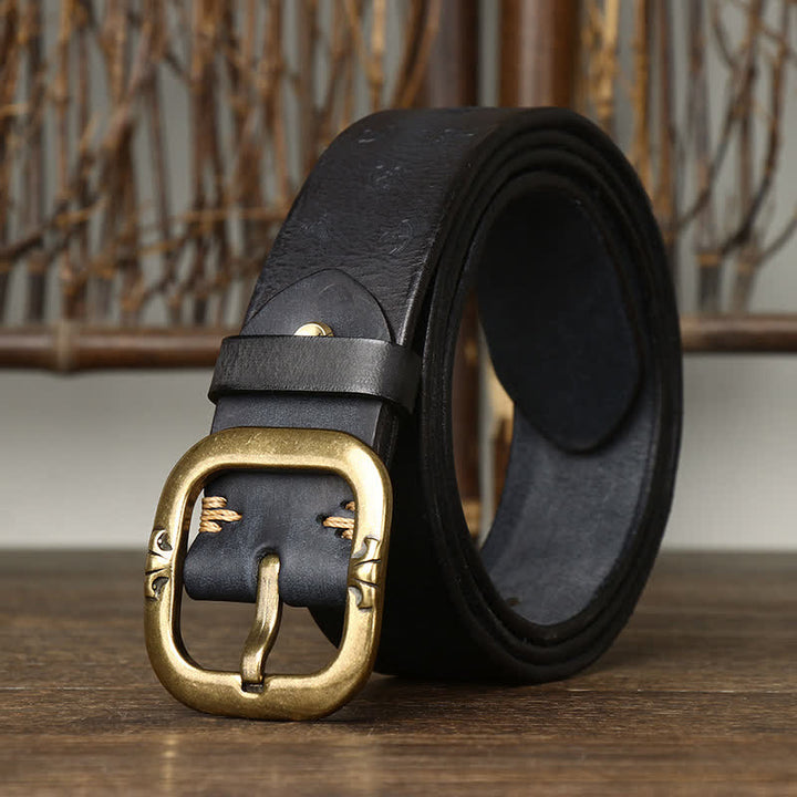 Men's Timeless Anchor Embossing Genuine Leather Belt - image 10