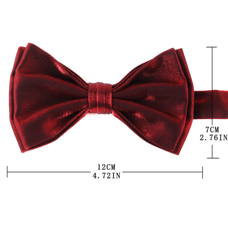 Men's Casual Candy Solid Color Double Layer Bow Tie - image 7