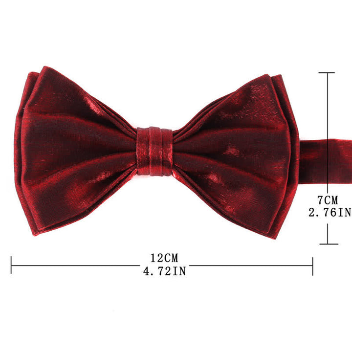Men's Casual Candy Solid Color Double Layer Bow Tie - image 7