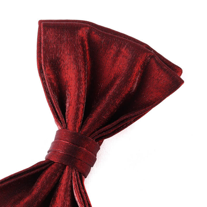 Men's Casual Candy Solid Color Double Layer Bow Tie - image 6