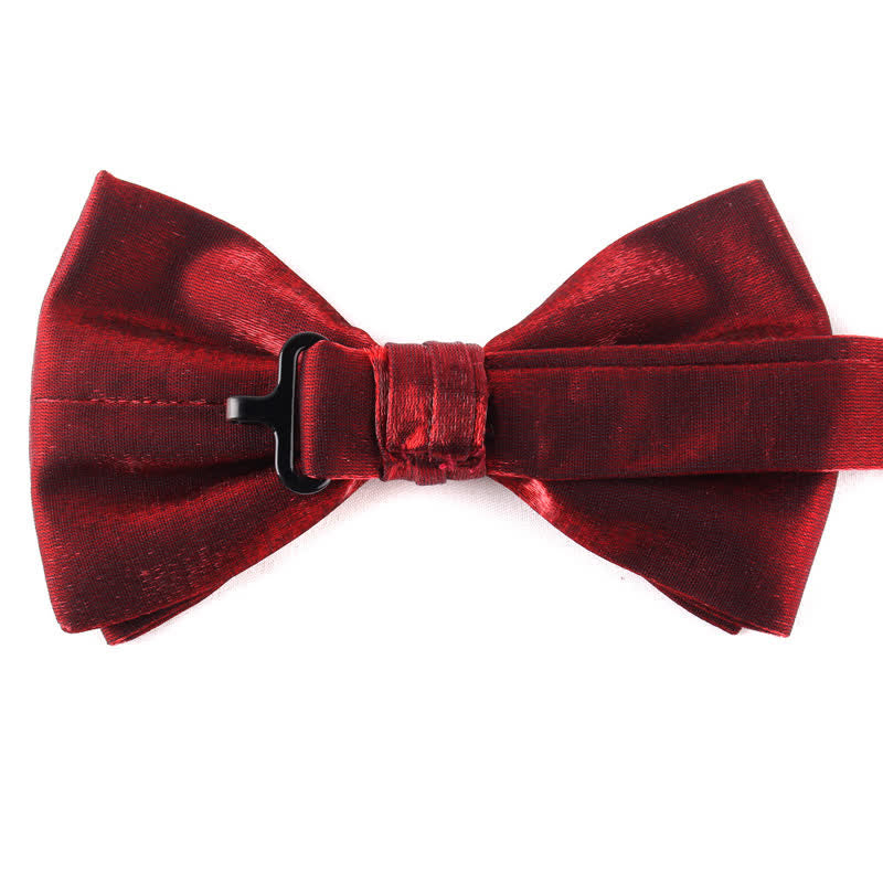 Men's Casual Candy Solid Color Double Layer Bow Tie - image 5