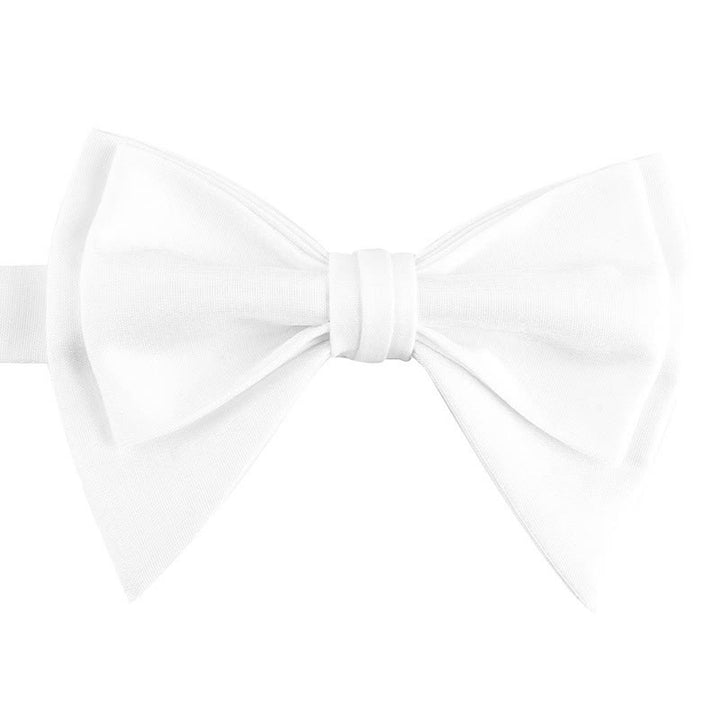 Men's Irregular Double Layer Oversized Pointed Bow Tie - White - image 16