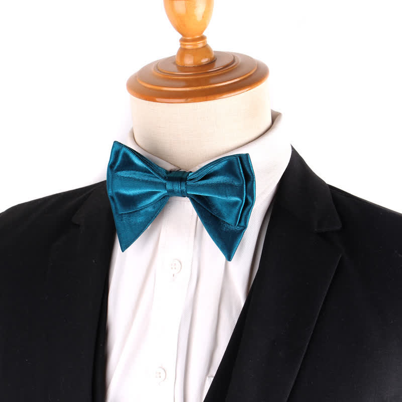 Men's Irregular Double Layer Oversized Pointed Bow Tie - image 5