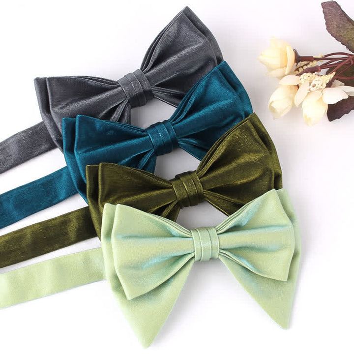 Men's Irregular Double Layer Oversized Pointed Bow Tie - image 1