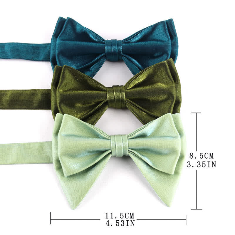 Men's Irregular Double Layer Oversized Pointed Bow Tie - image 8