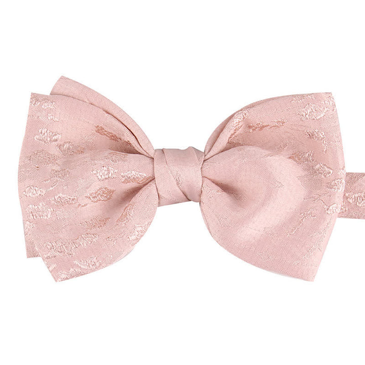 Men's Special Meticulous Floral Wedding Bow Tie - Style #1 - Pink - image 12