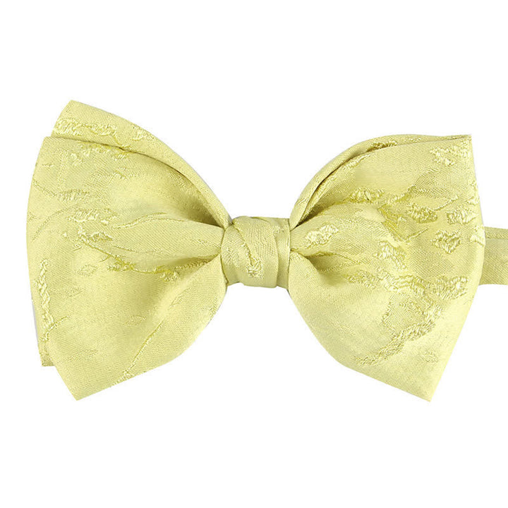 Men's Special Meticulous Floral Wedding Bow Tie - Style #1 - GreenYellow - image 14