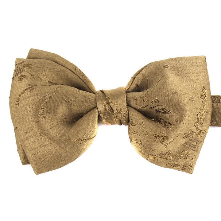 Men's Special Meticulous Floral Wedding Bow Tie - Style #1 - DarkKhaki - image 6