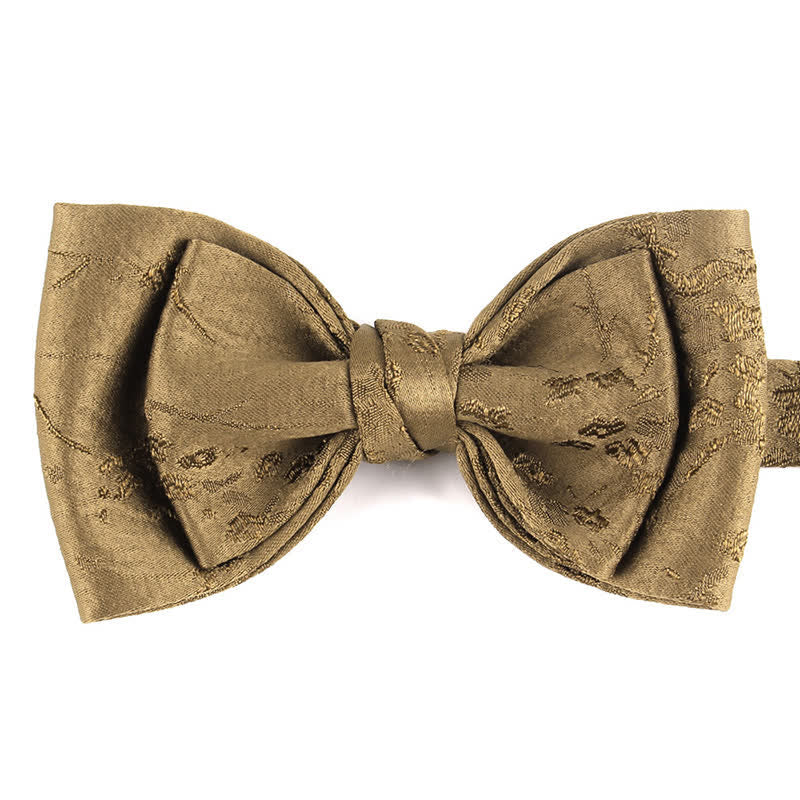 Men's Special Meticulous Floral Wedding Bow Tie - Style #2 - DarkKhaki - image 7