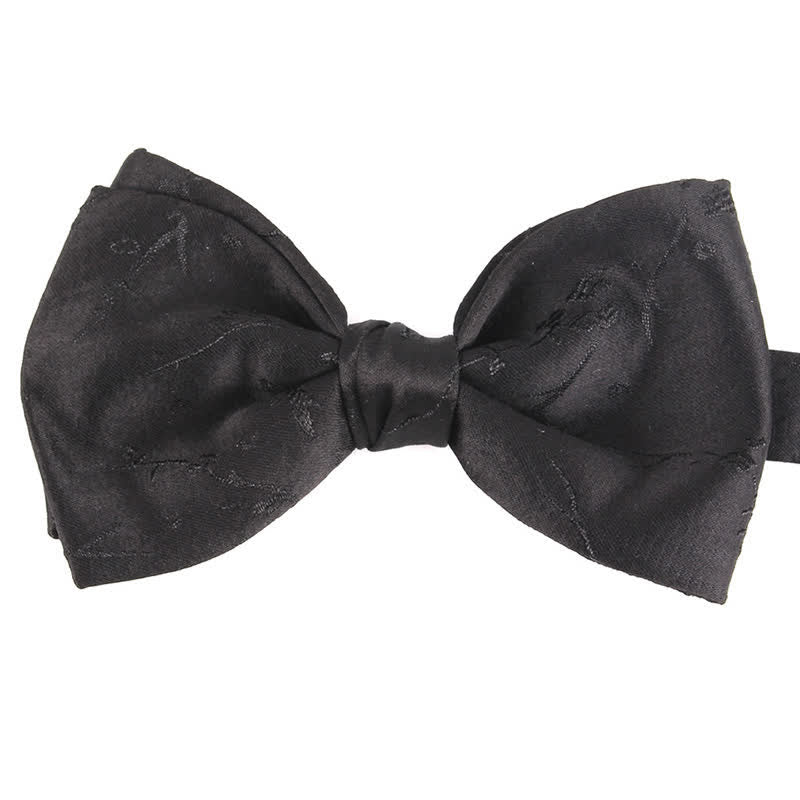 Men's Special Meticulous Floral Wedding Bow Tie - Style #1 - Black - image 20