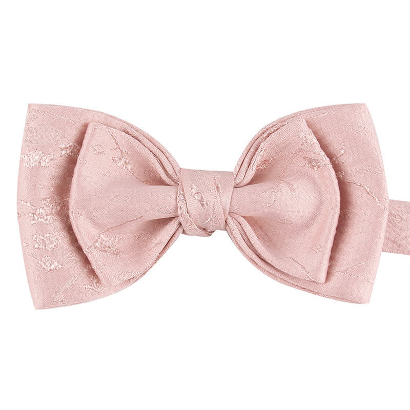 Men's Special Meticulous Floral Wedding Bow Tie - Style #2 - Pink - image 13