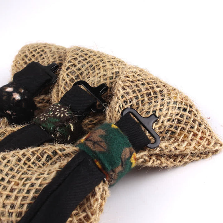 Men's Rustic Cotton Linen Patchwork Bow Tie - image 6
