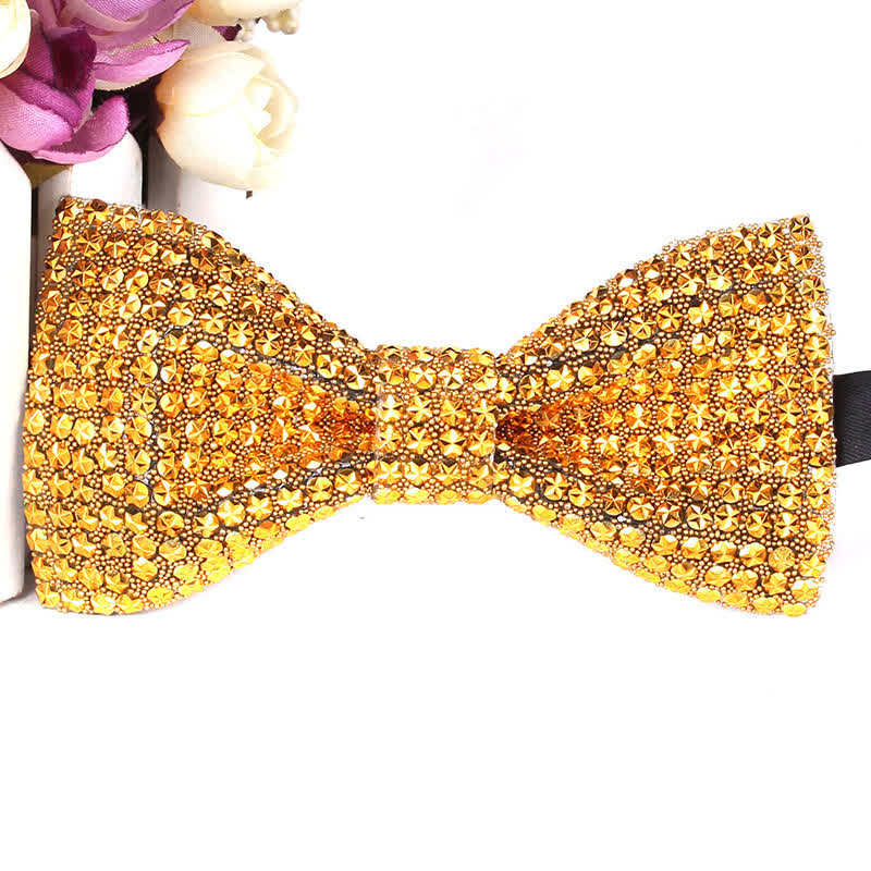 Men's Luxurious Sparkling Rhinestone Party Bow Tie - image 15