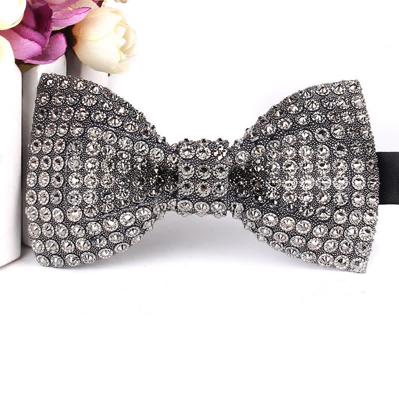 Men's Luxurious Sparkling Rhinestone Party Bow Tie - image 13