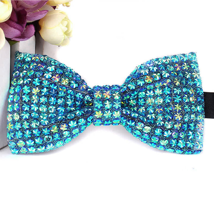Men's Luxurious Sparkling Rhinestone Party Bow Tie - image 17