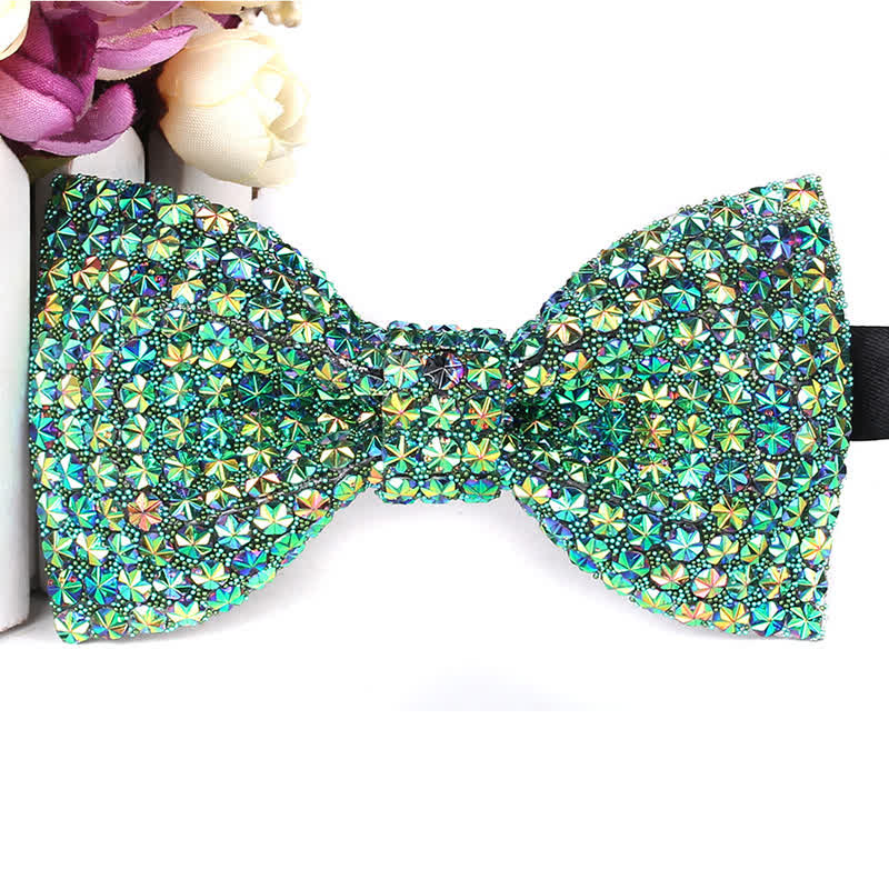 Men's Luxurious Sparkling Rhinestone Party Bow Tie - image 16