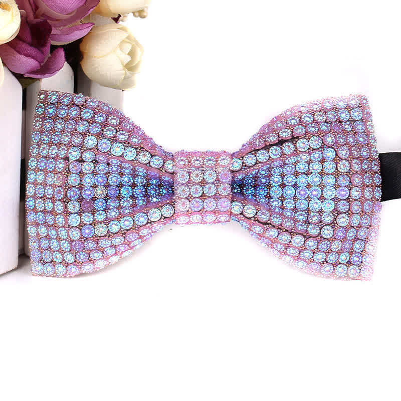 Men's Luxurious Sparkling Rhinestone Party Bow Tie - image 7